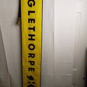 Oglethorpe University Scarf Diehard Double Side Fringe Black Yellow